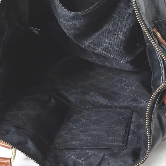 BCBG Large Satchel Shoulder Bag Crossbody Leather Black BCBGMaxAzria Barney's - Picture 9 of 13